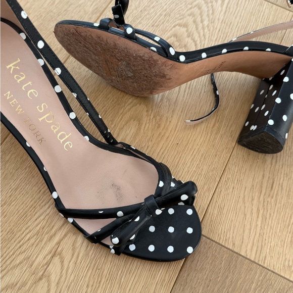 Kate Spade Black Polka Dot Women's Heels - Picture 6 of 9